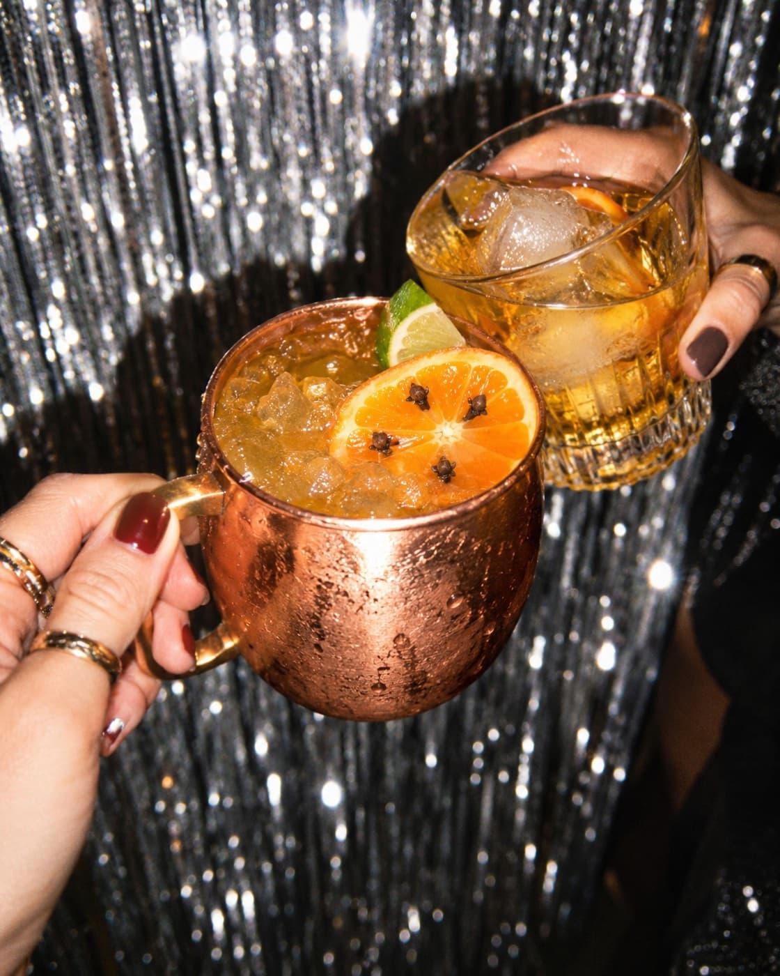 Zero-proof clementine mule, flash photo